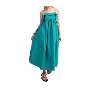 NEW STYLE USA open back midi dress in aqua
